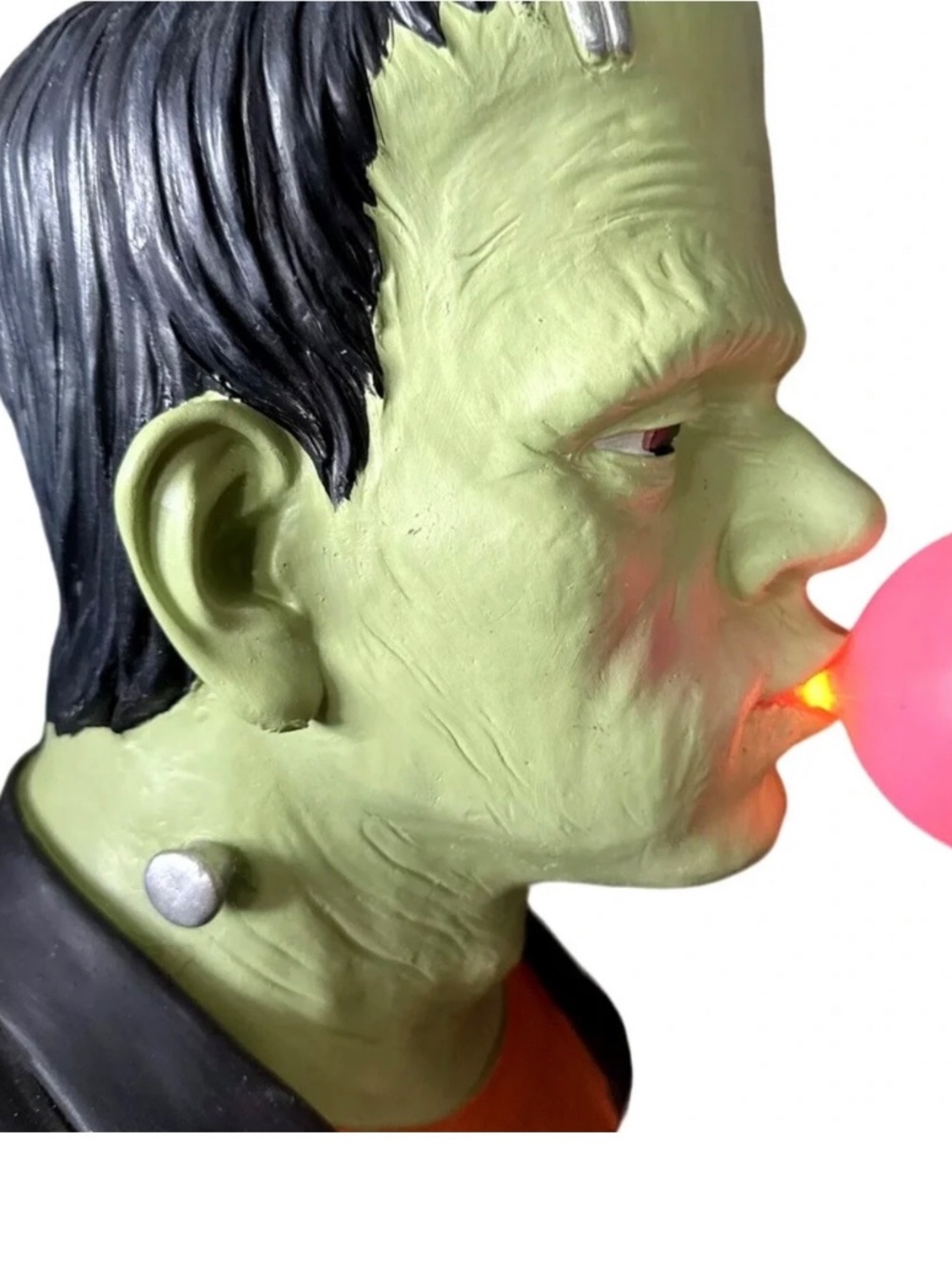 Martha Stewart LED Frankenstein Blowing Bubble Bust Spooky Halloween Decor NEW - Picture 4 of 5